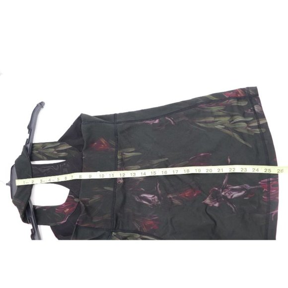 Lululemon Women's S/M Scoop‎ Neck Tank Racerback Midnight Iris Black Dark Floral - Picture 10 of 14